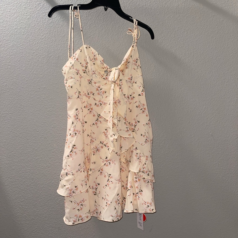 Cream floral dress